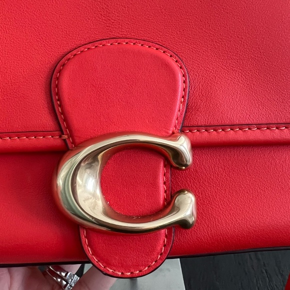 NWOT Coach Orange/Red Soft Tabby Bag - Picture 6 of 10